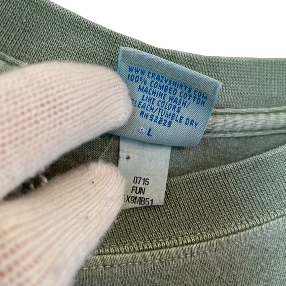 RARE Crazy Shirts Kliban Cat Football Tee Shirt Green Ti Leaf Dyed Leaf Large - Picture 6 of 12